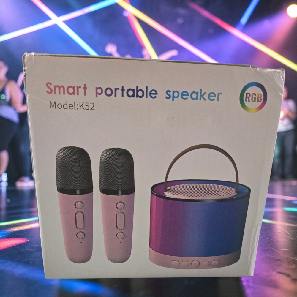 Smart Portable Speaker K52 with RGB Lighting - Blue